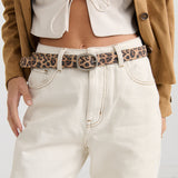 Leopard Genuine Suede Belt
