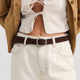 Espresso Genuine Suede Belt