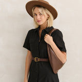 Genuine Suede Square Buckle Belt
