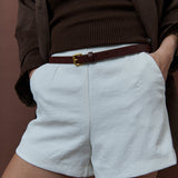 Mayden Narrow Belt in Brown