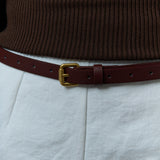 Mayden Narrow Belt in Brown