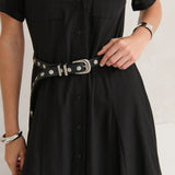 Lauren Matte Studded Western Belt