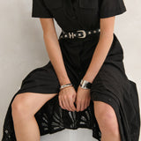 Lauren Matte Studded Western Belt