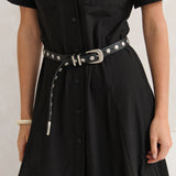 Lauren Matte Studded Western Belt