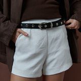 Linda Studded Western Belt in Black
