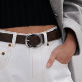 Molly Everyday Belt in Brown/Silver
