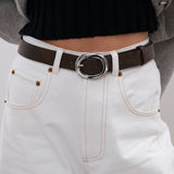 Molly Everyday Belt in Brown/Silver