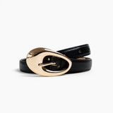 Celina Organic Buckle Belt in Black