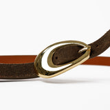 Celina Organic Buckle Belt in Olive