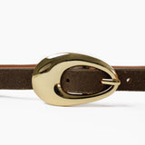 Celina Organic Buckle Belt in Olive