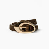 Celina Organic Buckle Belt in Olive