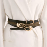 Celina Organic Buckle Belt in Olive