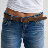 Mocha Genuine Suede Everyday Belt