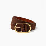 Mocha Genuine Suede Everyday Belt