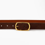 Mocha Genuine Suede Everyday Belt