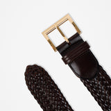 Tessa Square Buckle Braided Belt