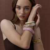 Angular Cuff Bangle in Pink