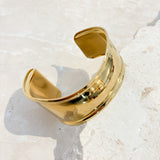 Metal Cuff Bangle in Gold