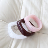 Angular Cuff Bangle in Wine