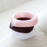 Angular Cuff Bangle in Wine