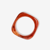 Angular Cuff Bangle in Amber