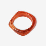Angular Cuff Bangle in Amber