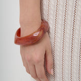Angular Cuff Bangle in Amber