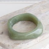 Angular Cuff Bangle in Sage