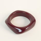 Angular Cuff Bangle in Wine