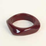 Angular Cuff Bangle in Wine
