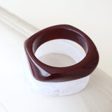 Angular Cuff Bangle in Wine