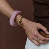 Wavy Slim Adjustable Bangle in Gold
