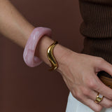 Angular Cuff Bangle in Pink