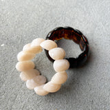 Apricot Beaded Resin Bangle