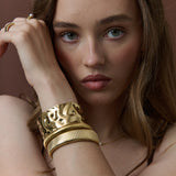 Bold Snake Magnetic Bangle in Gold