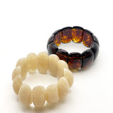 Apricot Beaded Resin Bangle