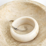 Cream Resin Cuff Bangle