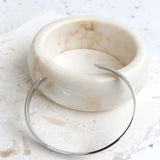 Cream Resin Cuff Bangle