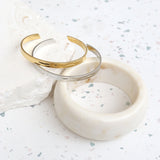 Cream Resin Cuff Bangle