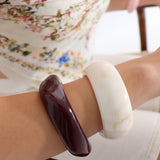 Angular Cuff Bangle in Wine