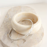 Cream Resin Cuff Bangle