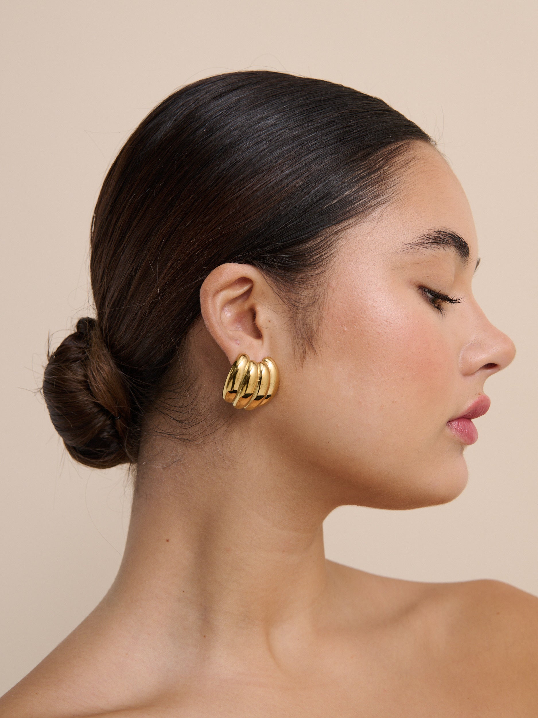 Carmel Puff Earrings