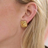 Vintage Button Statement Earrings