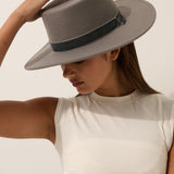 Jenni Velvet Trim Boater Hat