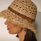 Derby Frayed Summer Straw Hat