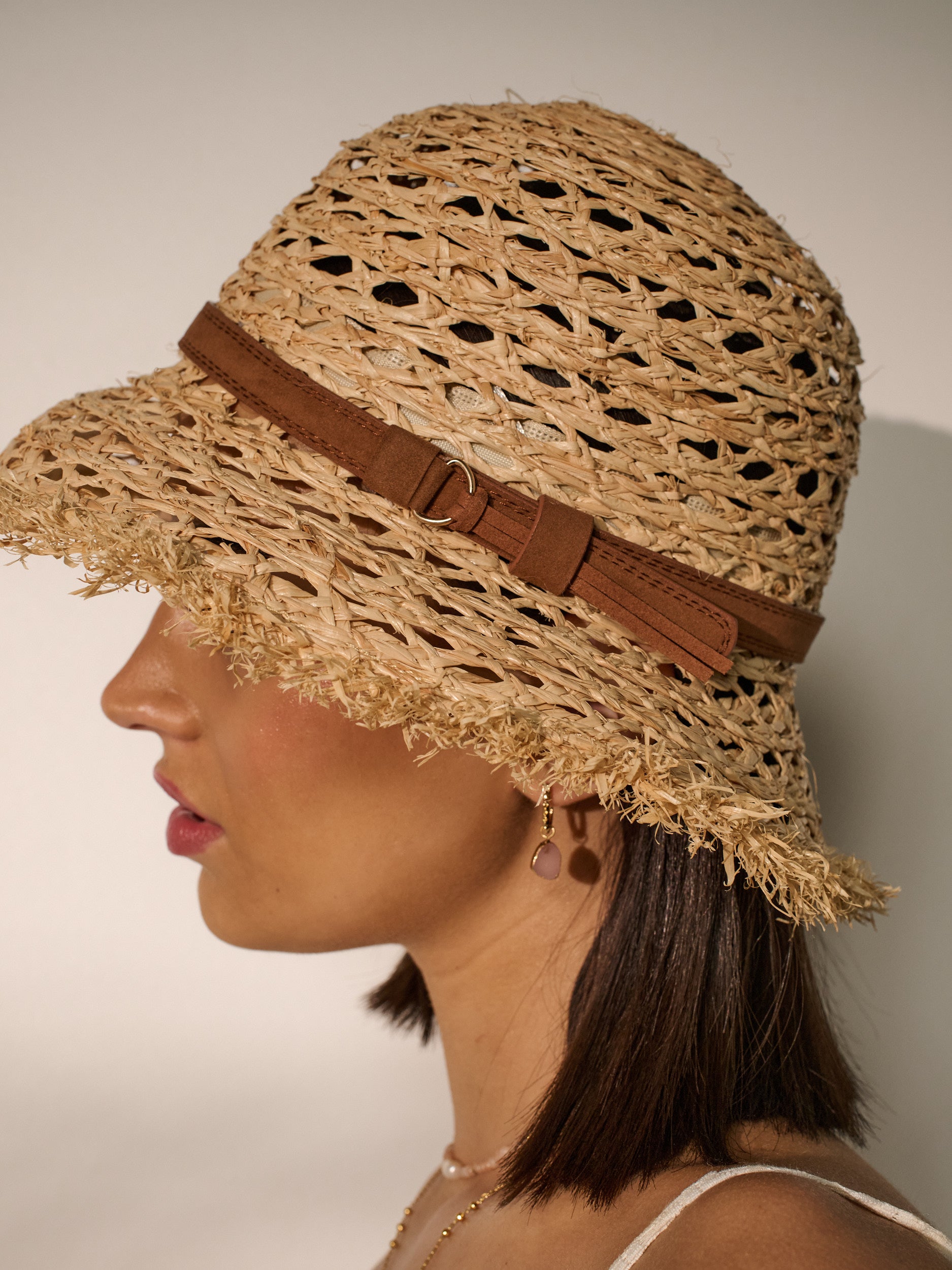 Derby Frayed Summer Straw Hat