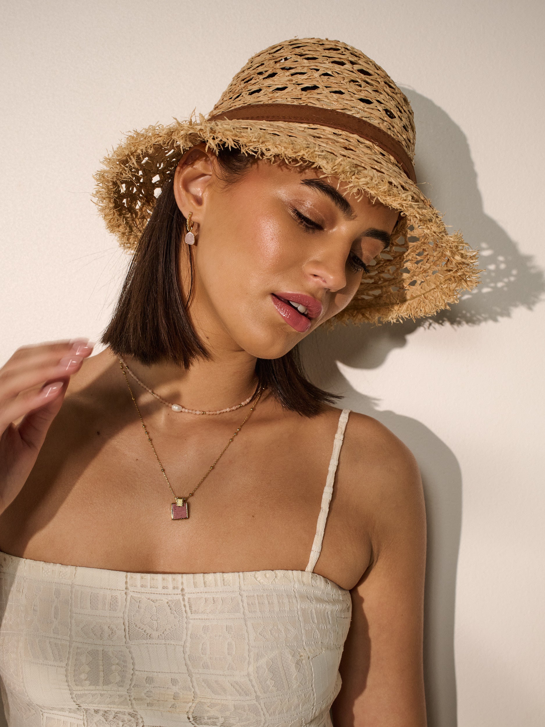 Derby Frayed Summer Straw Hat