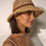 Derby Frayed Summer Straw Hat