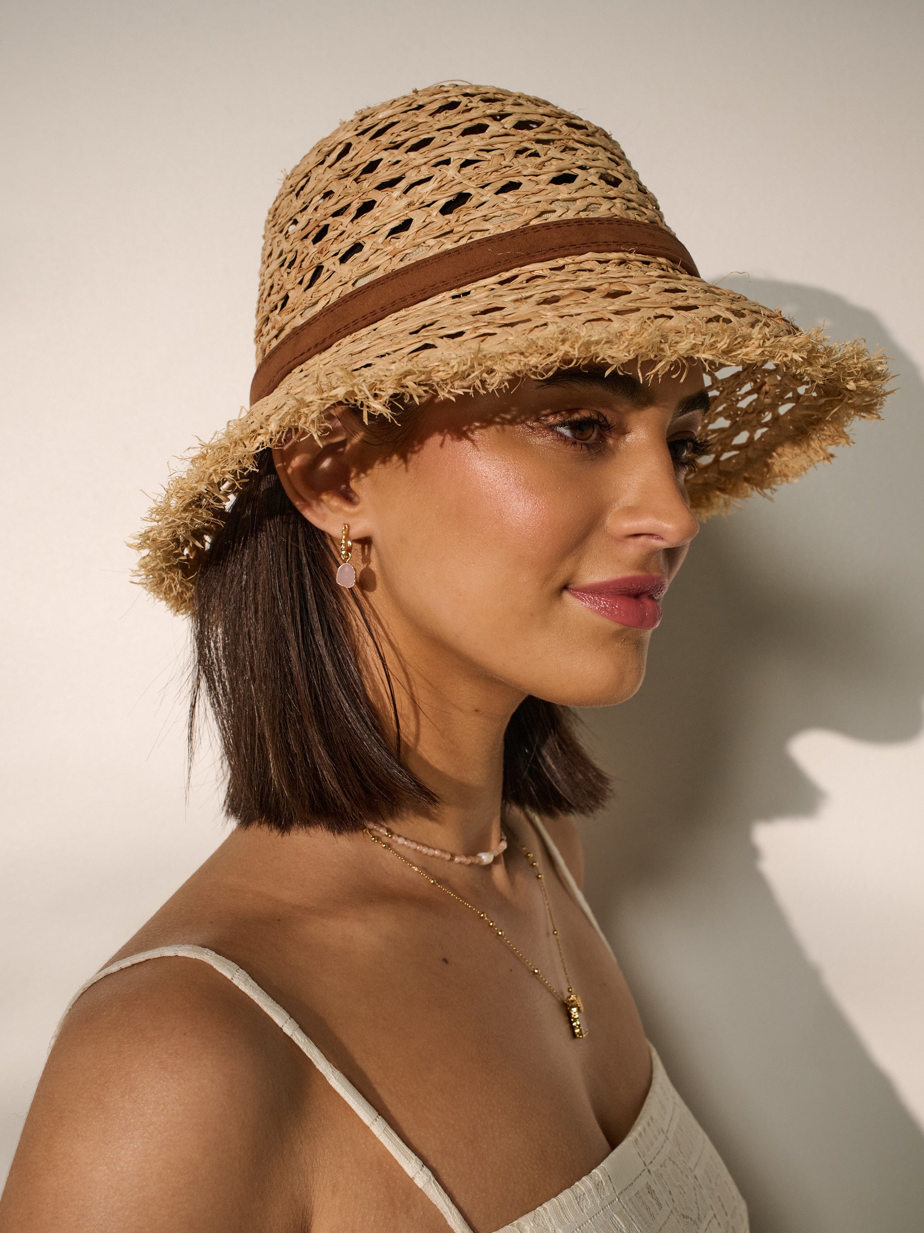 Derby Frayed Summer Straw Hat