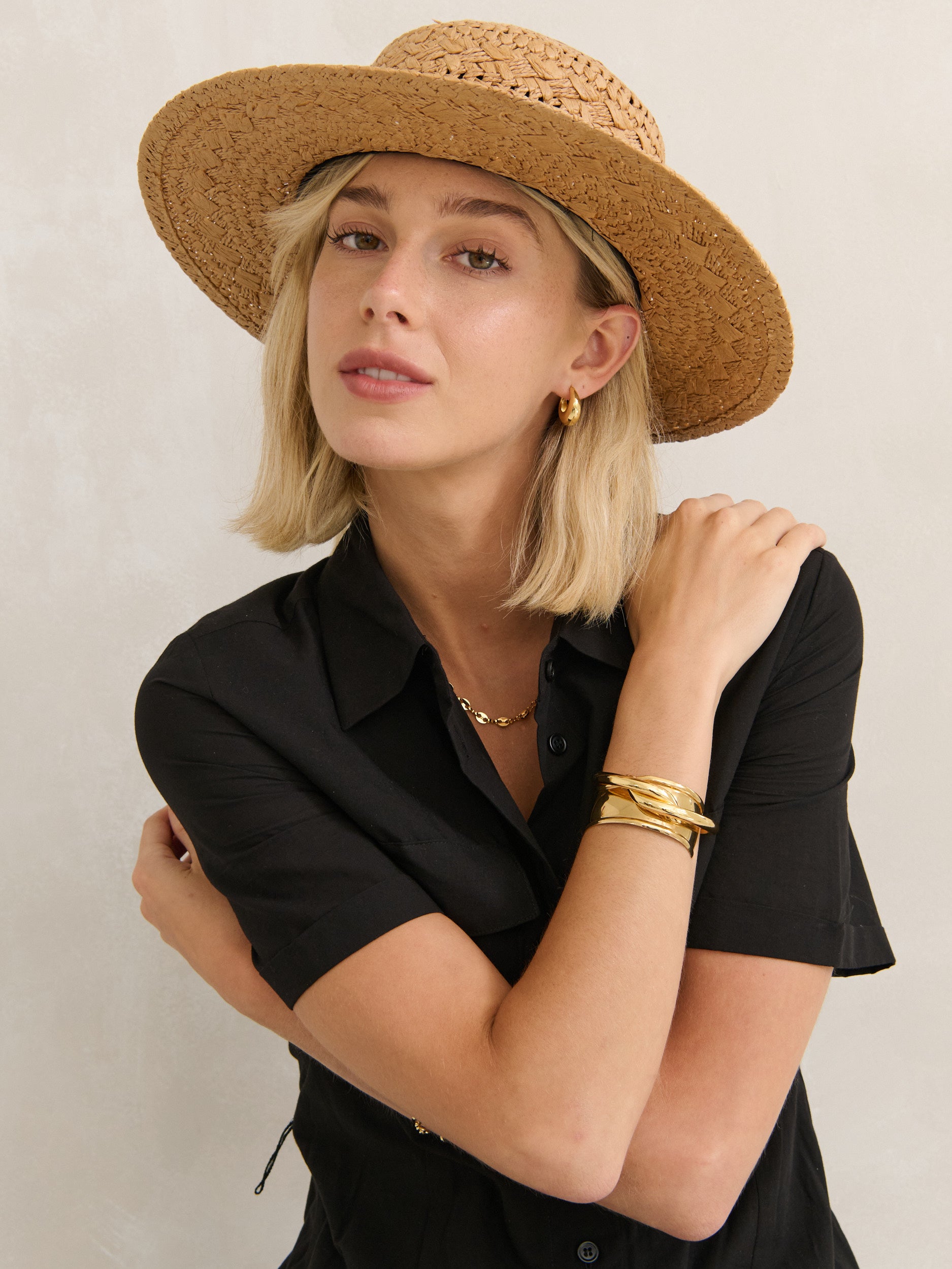 Joyce Straw Hat in Tan